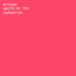 #FD4469 - Carnation Color Image