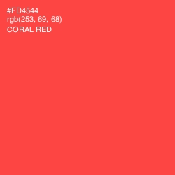 #FD4544 - Coral Red Color Image