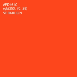 #FD461C - Vermilion Color Image