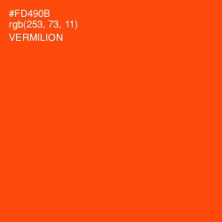#FD490B - Vermilion Color Image