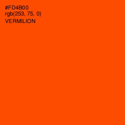 #FD4B00 - Vermilion Color Image