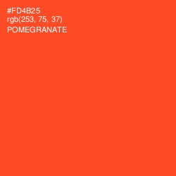 #FD4B25 - Pomegranate Color Image