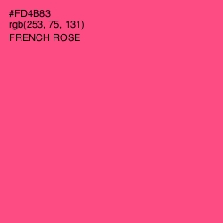 #FD4B83 - French Rose Color Image