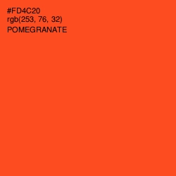 #FD4C20 - Pomegranate Color Image