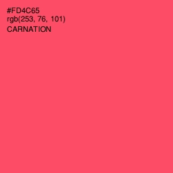 #FD4C65 - Carnation Color Image