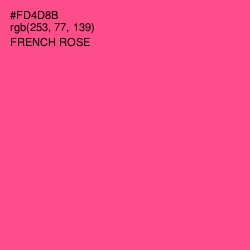 #FD4D8B - French Rose Color Image