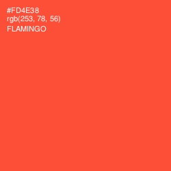 #FD4E38 - Flamingo Color Image