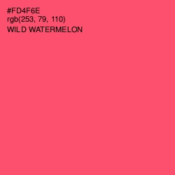#FD4F6E - Wild Watermelon Color Image