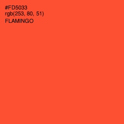#FD5033 - Flamingo Color Image