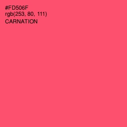 #FD506F - Carnation Color Image