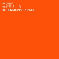 #FD510A - International Orange Color Image