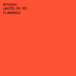 #FD5334 - Flamingo Color Image