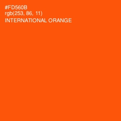 #FD560B - International Orange Color Image