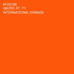 #FD570B - International Orange Color Image