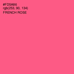 #FD5A86 - French Rose Color Image