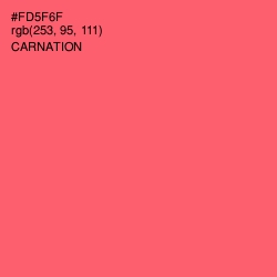 #FD5F6F - Carnation Color Image