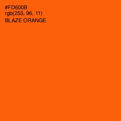 #FD600B - Blaze Orange Color Image