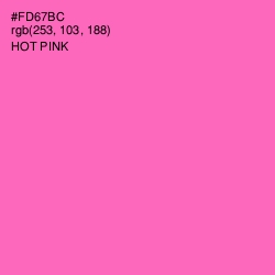 #FD67BC - Hot Pink Color Image