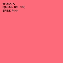 #FD6A7A - Brink Pink Color Image