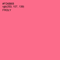 #FD6B8B - Froly Color Image