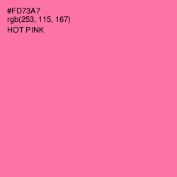 #FD73A7 - Hot Pink Color Image
