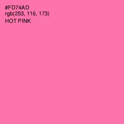 #FD74AD - Hot Pink Color Image