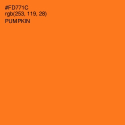 #FD771C - Pumpkin Color Image