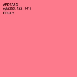 #FD7A8D - Froly Color Image
