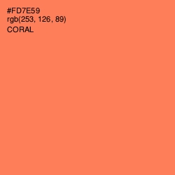 #FD7E59 - Coral Color Image