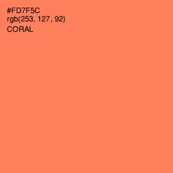 #FD7F5C - Coral Color Image