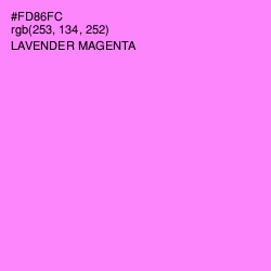 #FD86FC - Lavender Magenta Color Image
