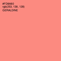 #FD8A80 - Geraldine Color Image