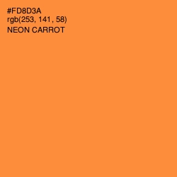 #FD8D3A - Neon Carrot Color Image