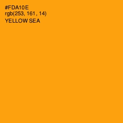 #FDA10E - Yellow Sea Color Image
