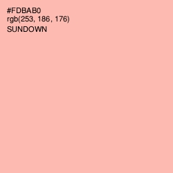 #FDBAB0 - Sundown Color Image