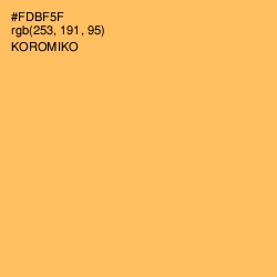 #FDBF5F - Koromiko Color Image