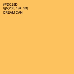 #FDC25D - Cream Can Color Image
