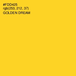 #FDD425 - Golden Dream Color Image