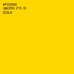 #FDD500 - Gold Color Image