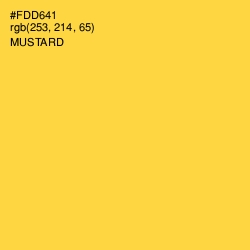 #FDD641 - Mustard Color Image