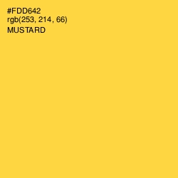 #FDD642 - Mustard Color Image