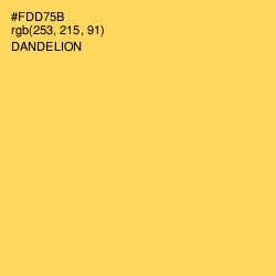 #FDD75B - Dandelion Color Image