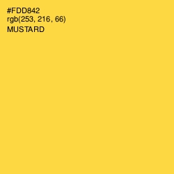 #FDD842 - Mustard Color Image
