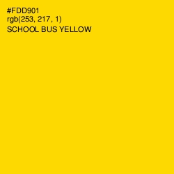 #FDD901 - School bus Yellow Color Image