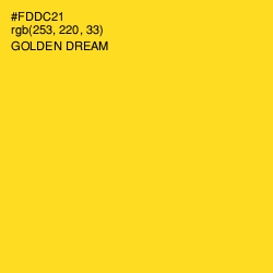 #FDDC21 - Golden Dream Color Image