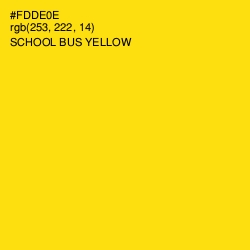 #FDDE0E - School bus Yellow Color Image