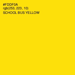 #FDDF0A - School bus Yellow Color Image