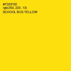 #FDDF0D - School bus Yellow Color Image