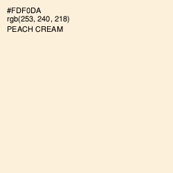 #FDF0DA - Peach Cream Color Image