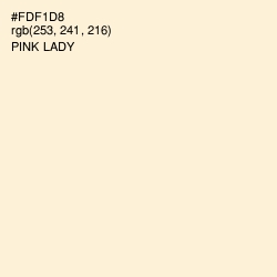 #FDF1D8 - Pink Lady Color Image